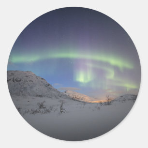 Northern Lights Norway Classic Round Sticker