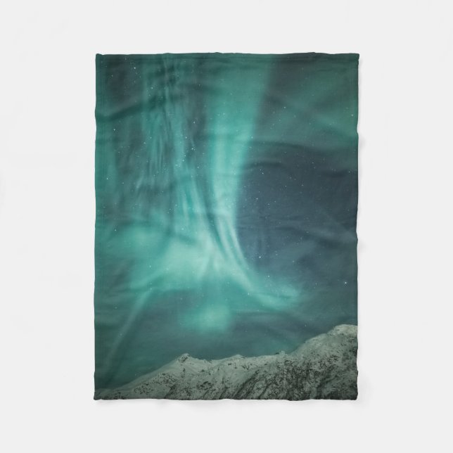 Northern Lights Norway Fleece Blanket (Front)