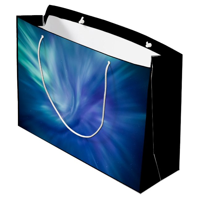 Northern Lights Norway Large Gift Bag (Back Angled)