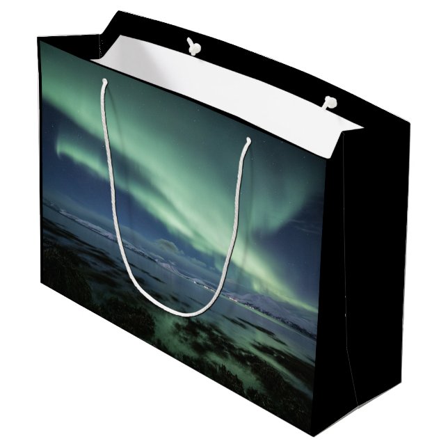 Northern Lights Norway Large Gift Bag (Back Angled)