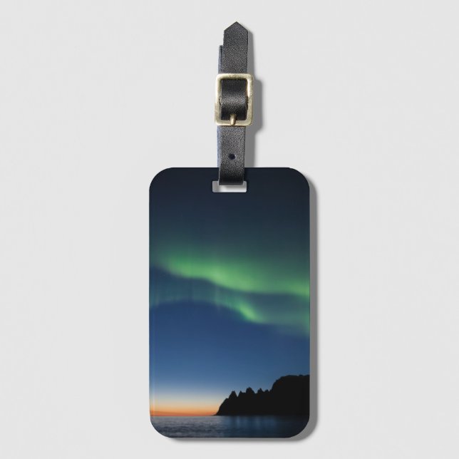 Northern Lights Norway Luggage Tag (Front Vertical)