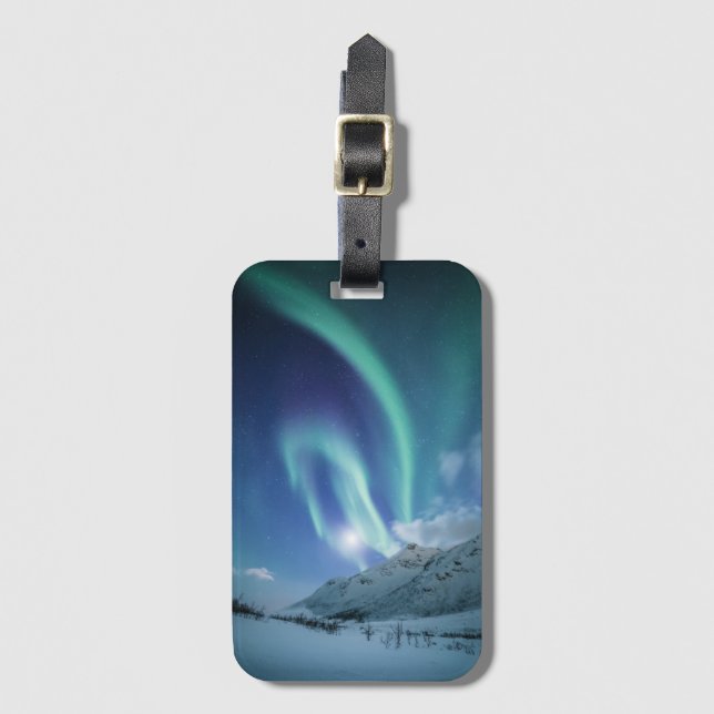 Northern Lights Norway Luggage Tag (Front Vertical)