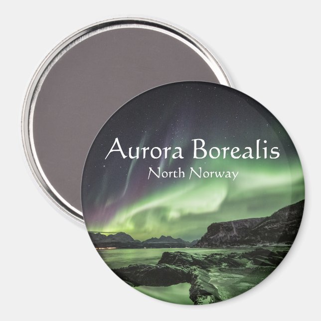 Northern Lights Norway Magnet (Front/Back)