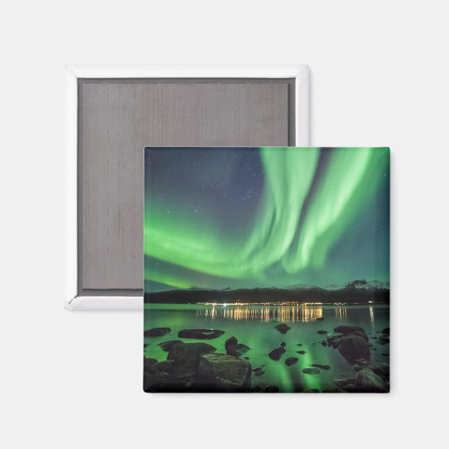 Northern Lights Norway Magnet (Front/Back)