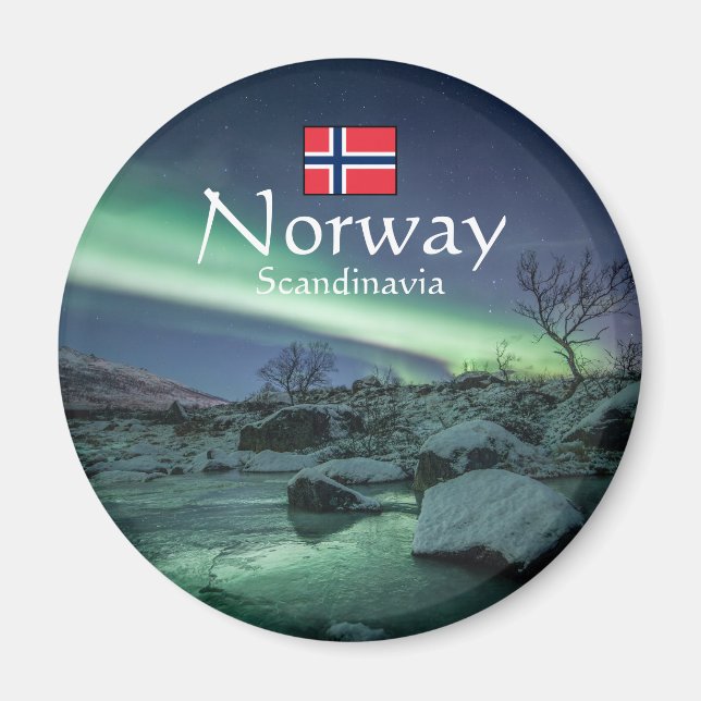 Northern Lights Norway Magnet (Front)