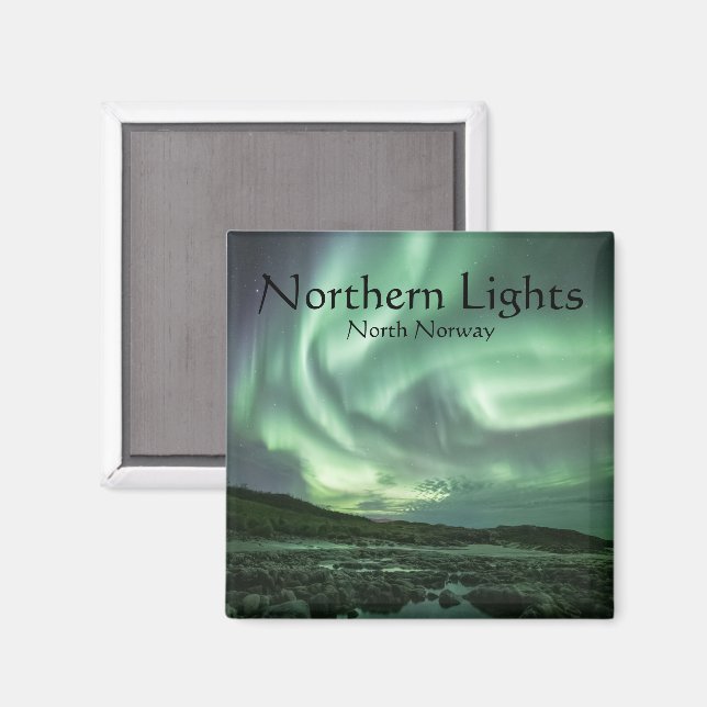 Northern Lights Norway Magnet (Front/Back)