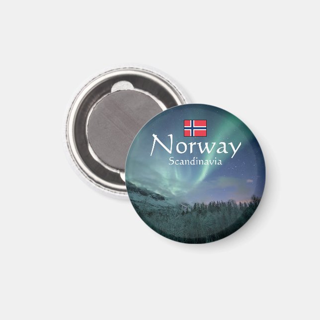 Northern Lights Norway Magnet (Front/Back)