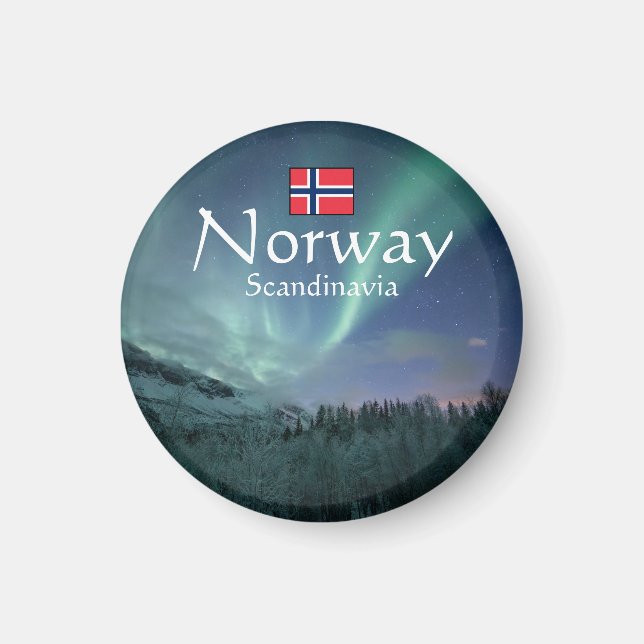 Northern Lights Norway Magnet (Front)