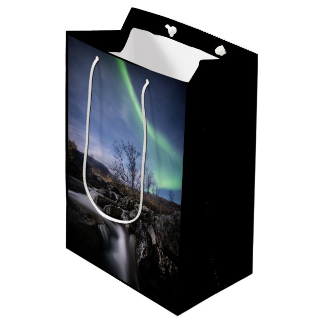 Northern Lights Norway Medium Gift Bag (Front Angled)