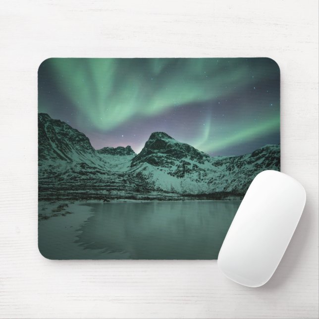 Northern Lights Norway Mouse Mat (With Mouse)