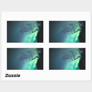 Northern Lights Norway Rectangular Sticker
