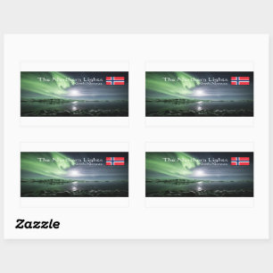 Northern Lights Norway Rectangular Sticker