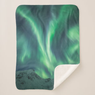 Northern Lights Norway Sherpa Blanket