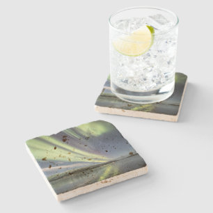 Northern Lights Norway Stone Coaster