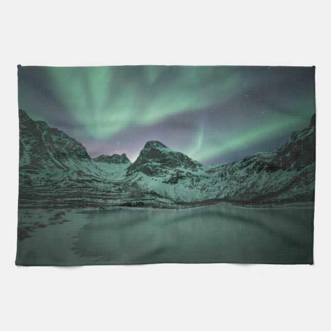 Northern Lights Norway Tea Towel (Horizontal)