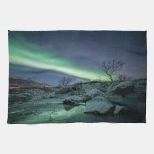 Northern Lights Norway Tea Towel