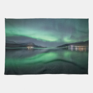 Northern Lights Norway Tea Towel