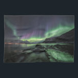 Northern Lights Norway Tea Towel<br><div class="desc">Nature photo of the Northern Lights (Aurora borealis) in the north of Norway,  Scandinavia. Photo © Sebastian Worm.</div>