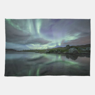 Northern Lights Norway Tea Towel