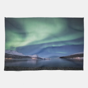 Northern Lights Norway Tea Towel