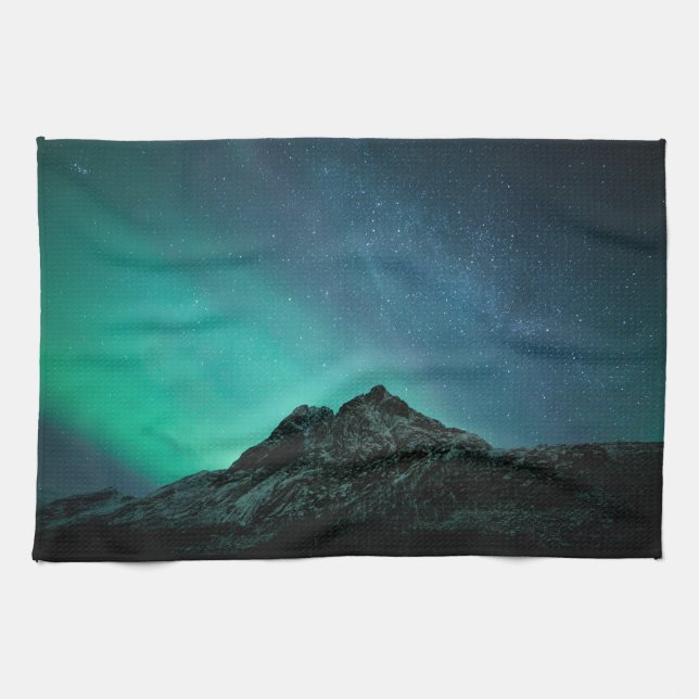 Northern Lights Norway Tea Towel (Horizontal)