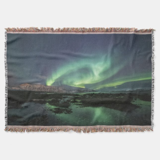 Northern Lights Norway  Throw Blanket (Front)