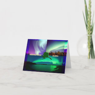 Northern Lights of Alaska Collage Card