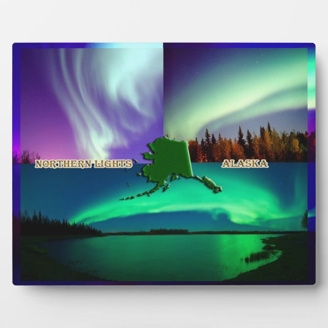 Northern Lights of Alaska Collage Plaque (Front)