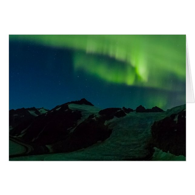 Northern Lights on Juneau Icefield (Blank Inside) (Front Horizontal)