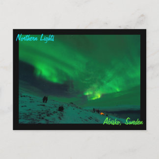 Northern Lights Over Abisko Sweden Postcard