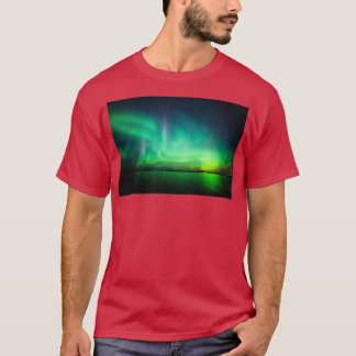Northern lights over lake T-Shirt