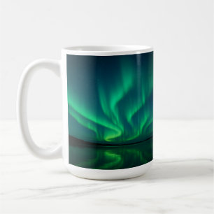 Northern Lights Over Still Waters Coffee Mug