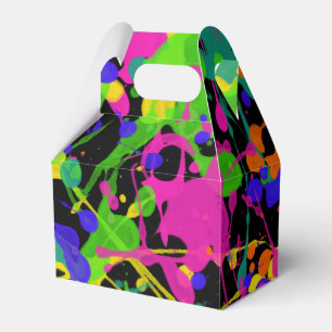 Northern Lights Paint Splatters Favour Box