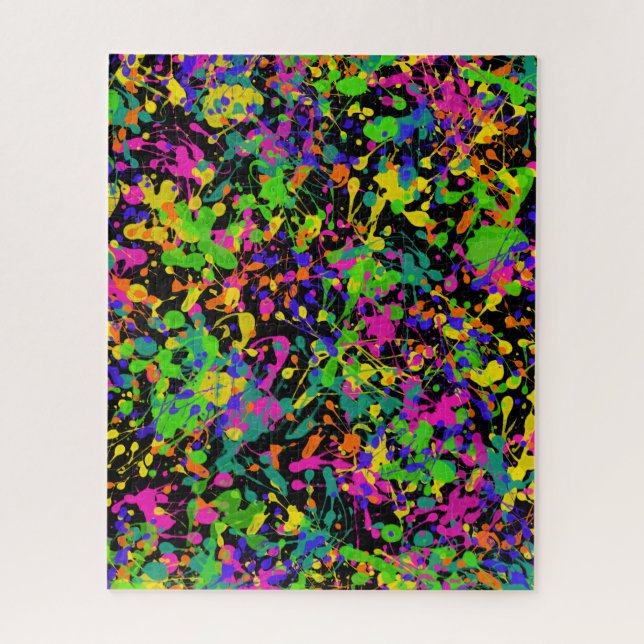 Northern Lights Paint Splatters Jigsaw Puzzle (Vertical)