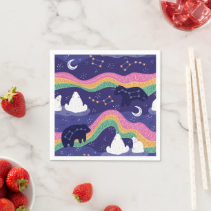 Northern Lights Paper Napkins