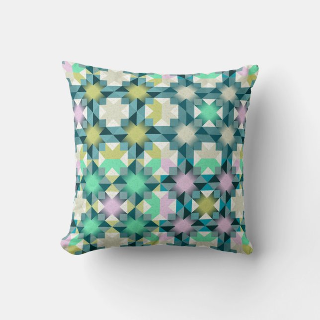 Northern Lights patchwork Cushion (Front)