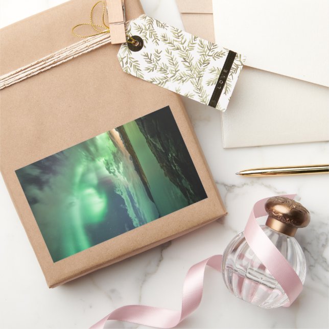 Northern Lights Rectangular Sticker (Gifting)