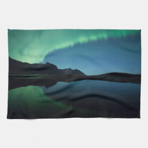 Northern Lights Reflection Tea Towel