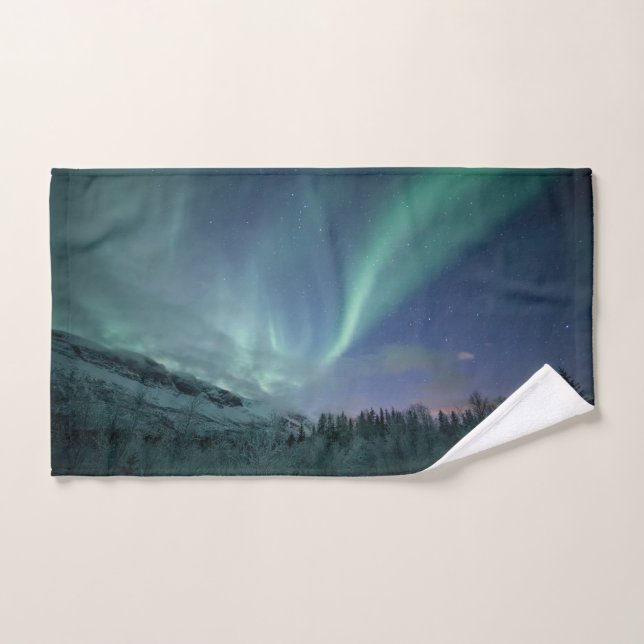 Northern Lights Scandinavia Hand Towel (Hand Towel)