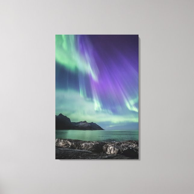 Northern Lights Senja Canvas Print (Front)