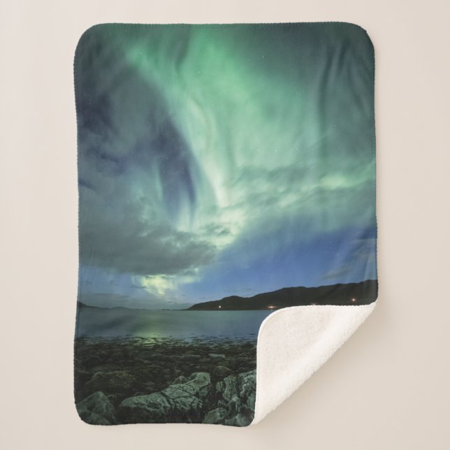 Northern Lights Sherpa Blanket (Front)