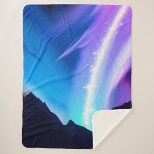 Northern Lights Sherpa Blanket