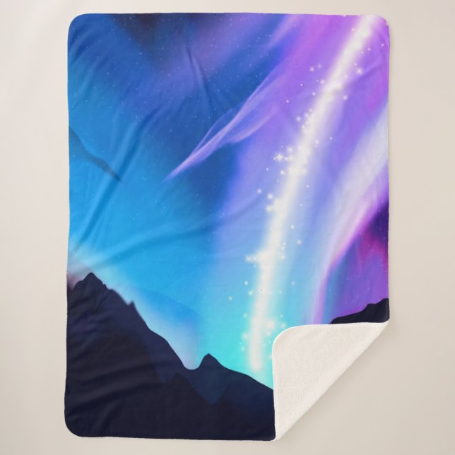Northern Lights Sherpa Blanket (Front)