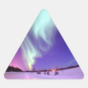 Northern Lights Shine in Alaskan Sky Sticker