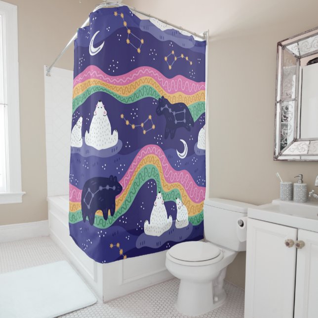 Northern Lights Shower Curtain (In Situ)
