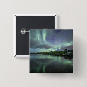 Northern Lights Sky 15 Cm Square Badge