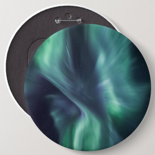 Northern Lights Sky 6 Cm Round Badge (Front & Back)