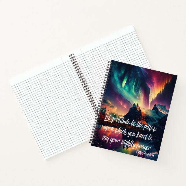 Northern Lights Sky  Notebook (Inside)