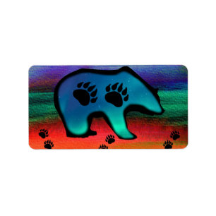 Northern Lights Spirit Bear Label