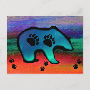Northern Lights Spirit Bear Postcard